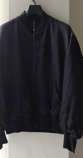 24SS comoliリネンWクロスジップブルゾン(3)ブラック - ANNE-TRE 24SS comoliリネンWクロスジップブルゾン(3)ブラック - ANNE-TRE
