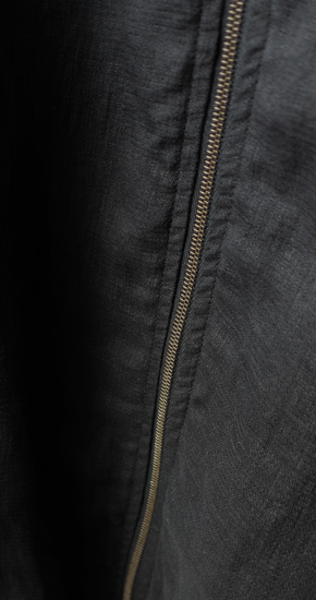 24SS comoliリネンWクロスジップブルゾン(3)ブラック - ANNE-TRE 24SS comoliリネンWクロスジップブルゾン(3)ブラック - ANNE-TRE