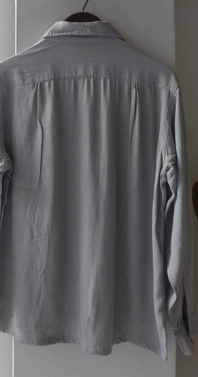 1950s Vintage Manhattan Rayon Gabardine Open Collar Shirt 1950s Vintage Manhattan Rayon Gabardine Open Collar Shirt