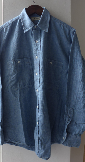 1980s Vintage L.L.Bean Cotton Chambray Shirt ヴィンテージ 1980s Vintage L.L.Bean Cotton Chambray Shirt ヴィンテージ