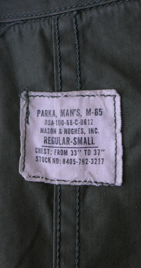 1968y Vintage U S Army M 65 Shell Parka Aluminum Zipper R S 68年