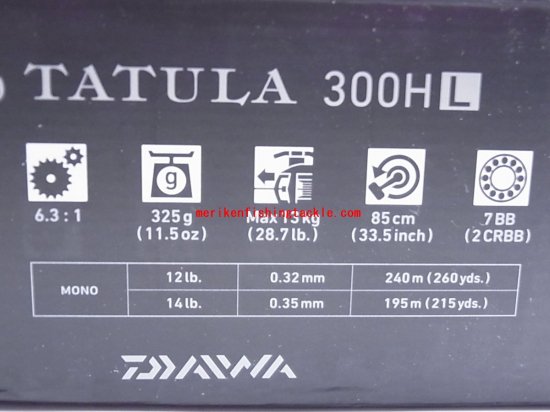 2020 USダイワ タトゥーラ 300H Tatula TTU300HL 左ハンドル ギア比6.3:1