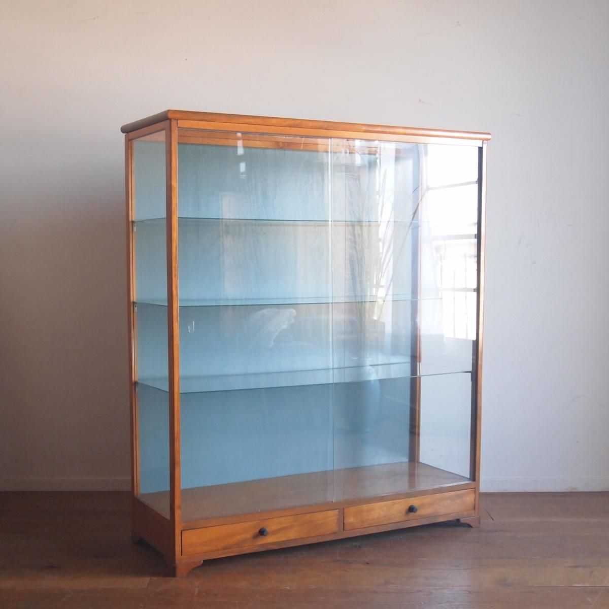 古家具　ガラスケース ガラスケース - 古家具・古道具 アンティーク家具 kubu（クブ）