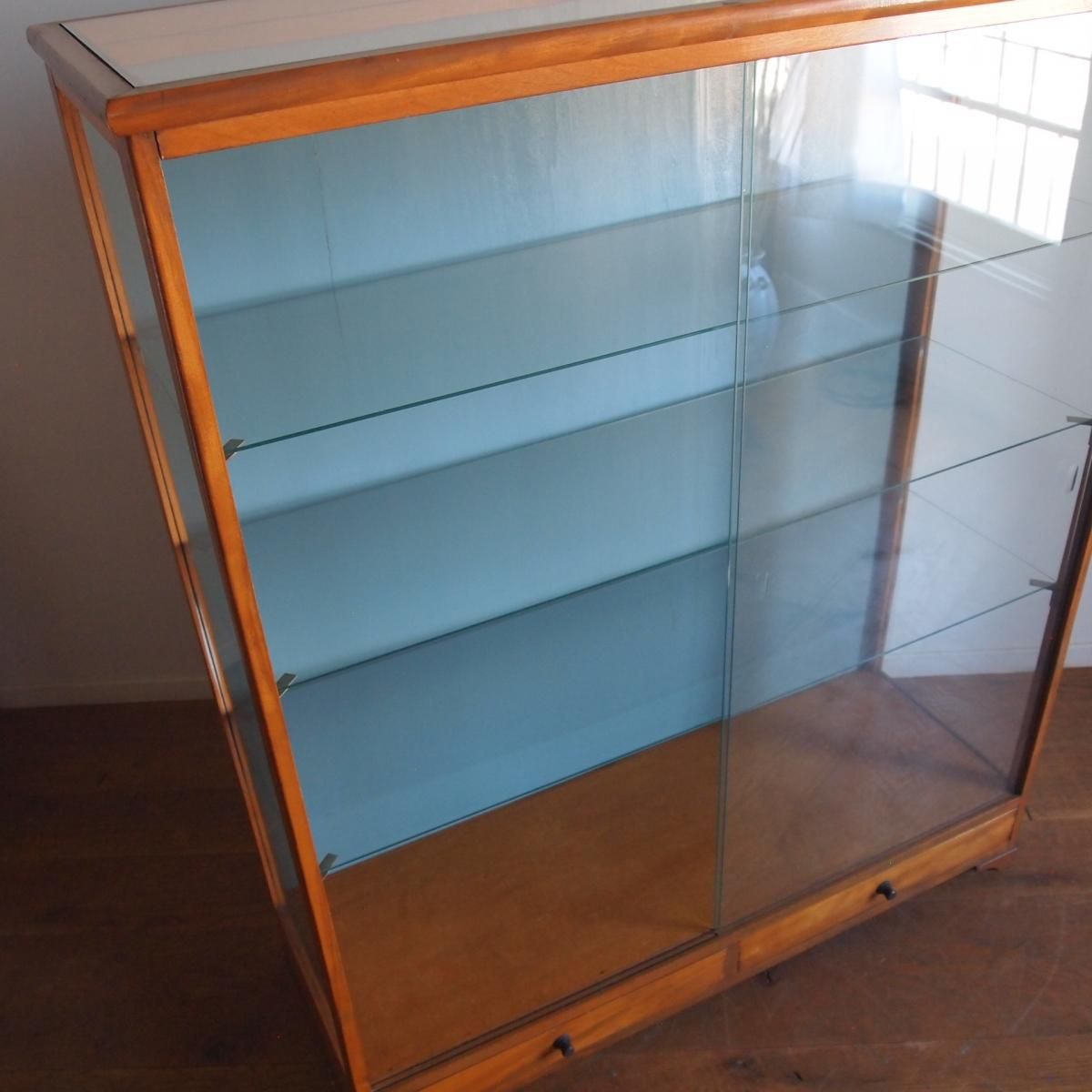 な*な様 古道具　アンティーク　卓上　ガラスキャビネット キャビネット/ガラスキャビネット - 古家具・古道具