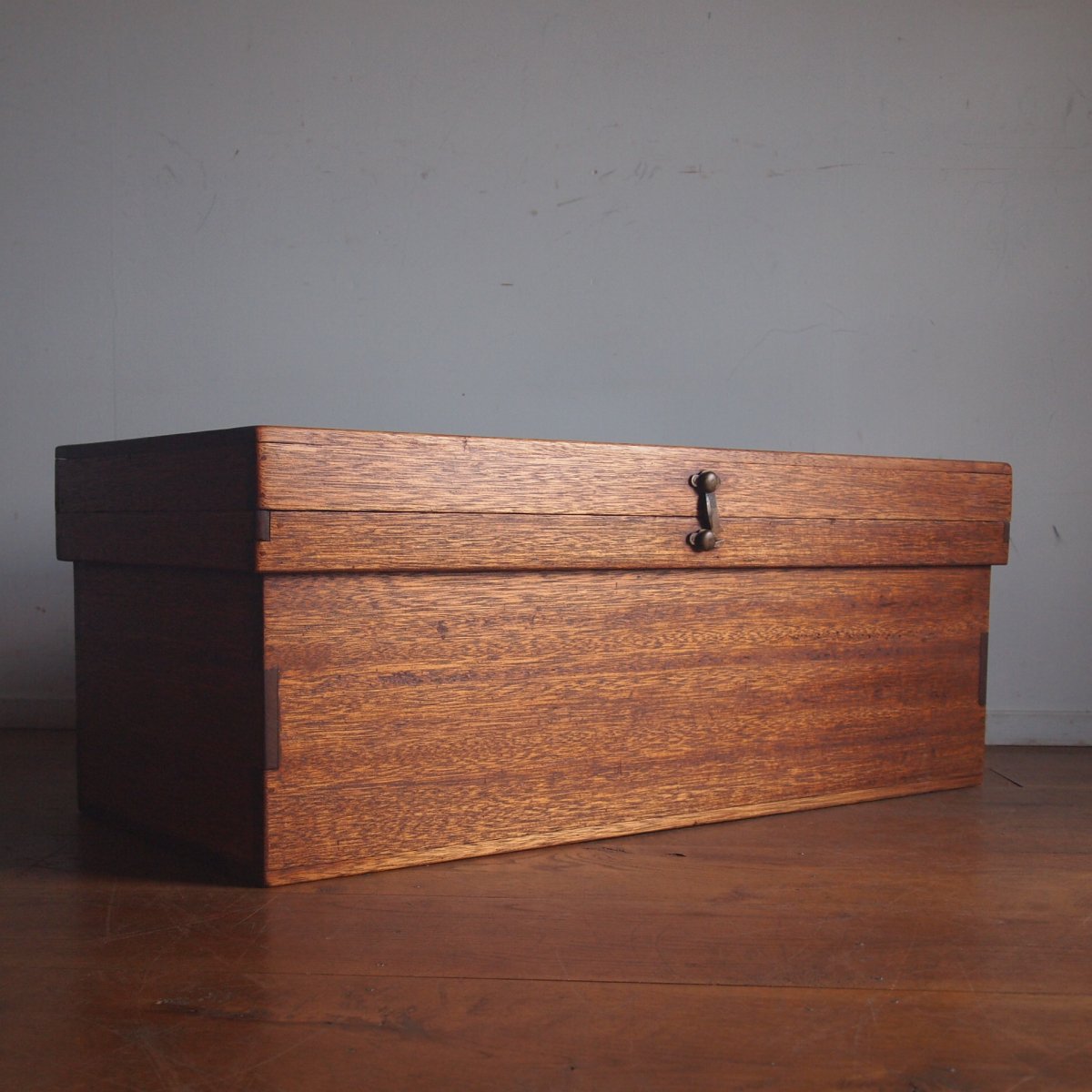 木箱　木製　箱　蓋　茶箱　インテリア　古道具　古物　骨董　アンティーク