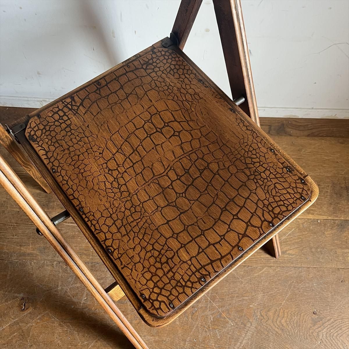 折りたたみ椅子/ブナ合板/04550 - 古家具・古道具 アンティーク家具