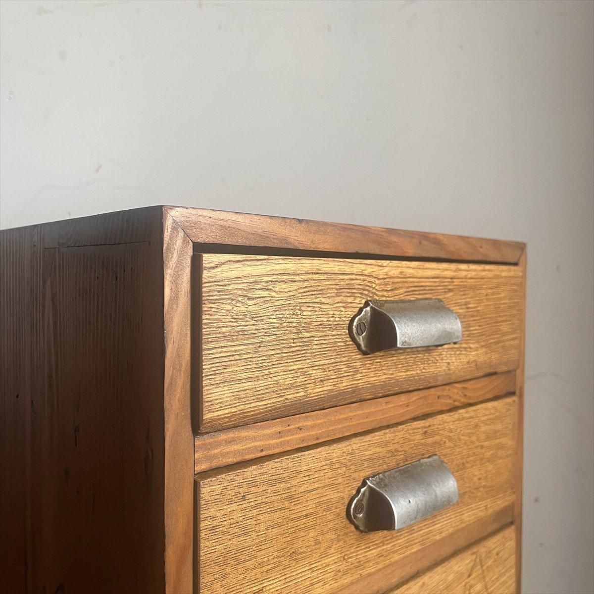 アンティーク古道具4段引き出し 4段 小引き出しA 鍵付き 古家具 古道具 | 家貨屋 kakaya