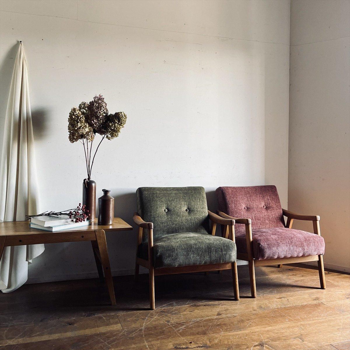 1人掛けソファ/ウィリアム・モリス/ピンク - 古家具・古道具