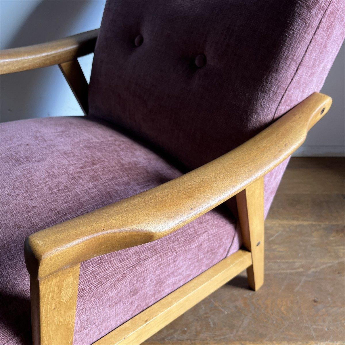 1人掛けソファ/ウィリアム・モリス/ピンク - 古家具・古道具