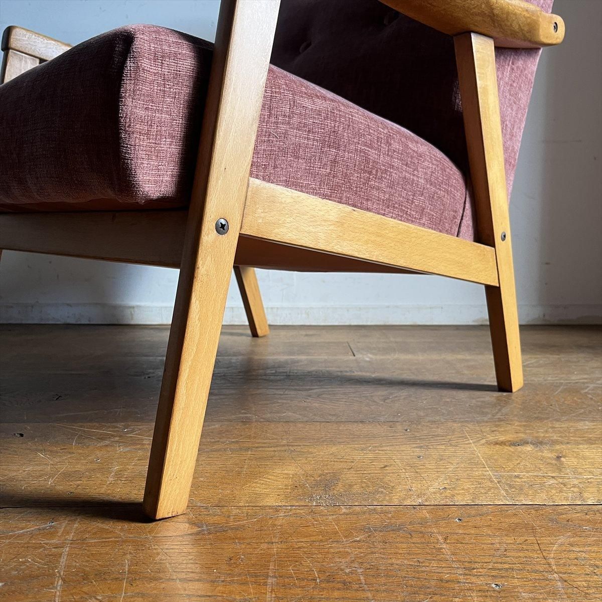 1人掛けソファ/ウィリアム・モリス/ピンク - 古家具・古道具