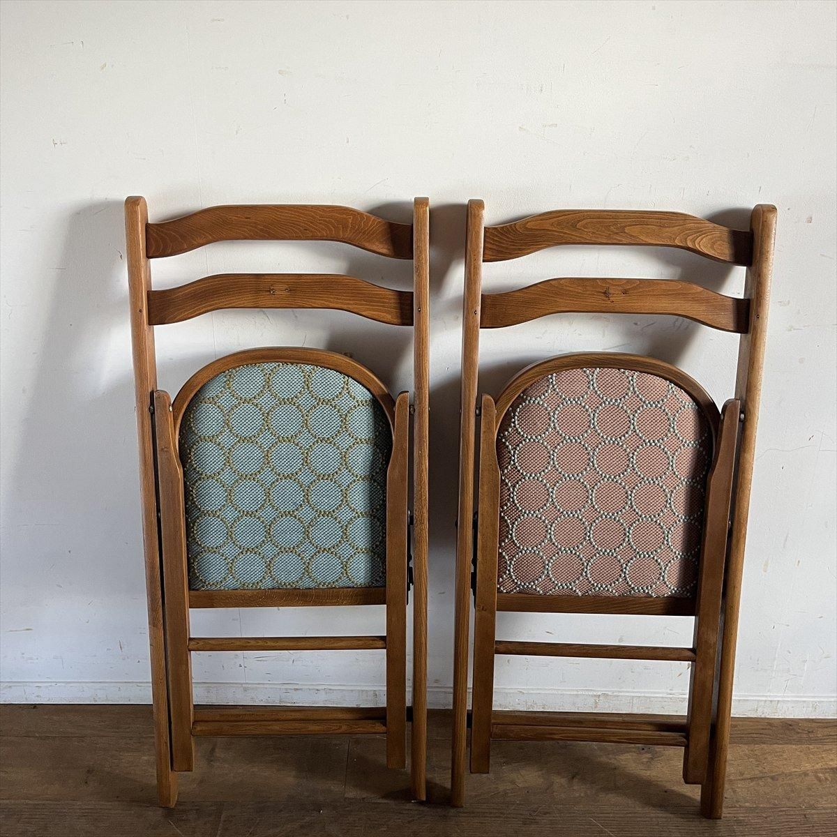 折りたたみ椅子/ブナ/mina perhonen/ブルー - 古家具・古道具