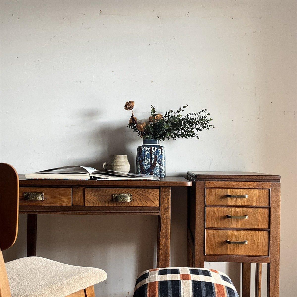 デスク/センとナラ - 古家具・古道具 アンティーク家具 kubu（クブ）