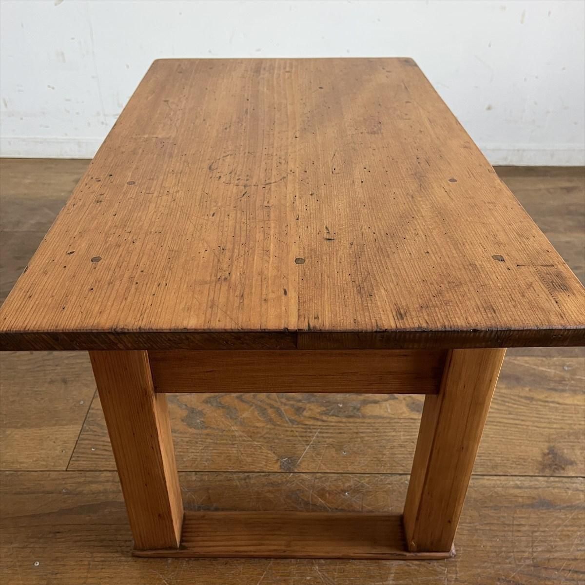 14日(月)まで 杉材のスクエアローテーブル 古道具 古家具