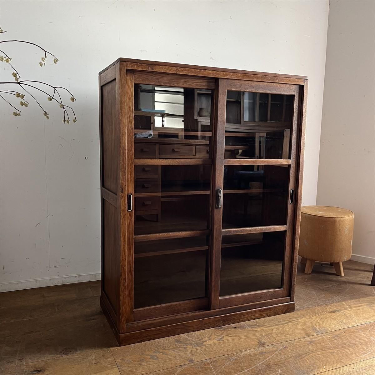 ナラとカツラのキャビネット - 古家具・古道具 アンティーク家具 kubu