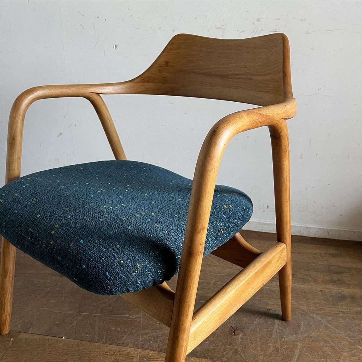 椅子　チェア（古家具・ビンテージ） 一人掛けのチェア/1960年代飛騨産業EIGER/インディゴブルー - 古家具