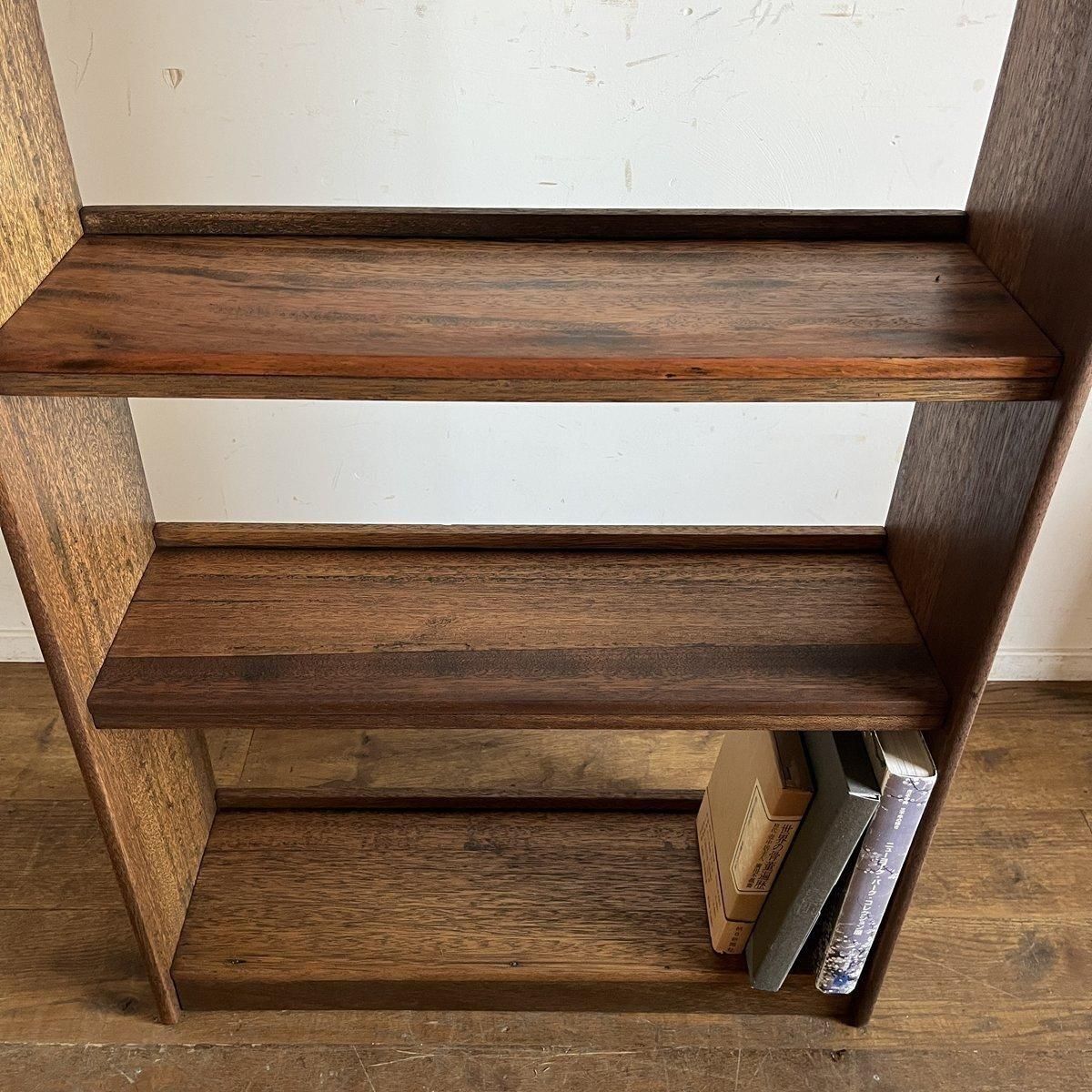 アンティーク 本棚 書棚 無垢材 無塗装 ラワン 古家具 昭和レトロ ラワンの本棚 - 古家具・古道具 アンティーク家具 kubu（クブ）