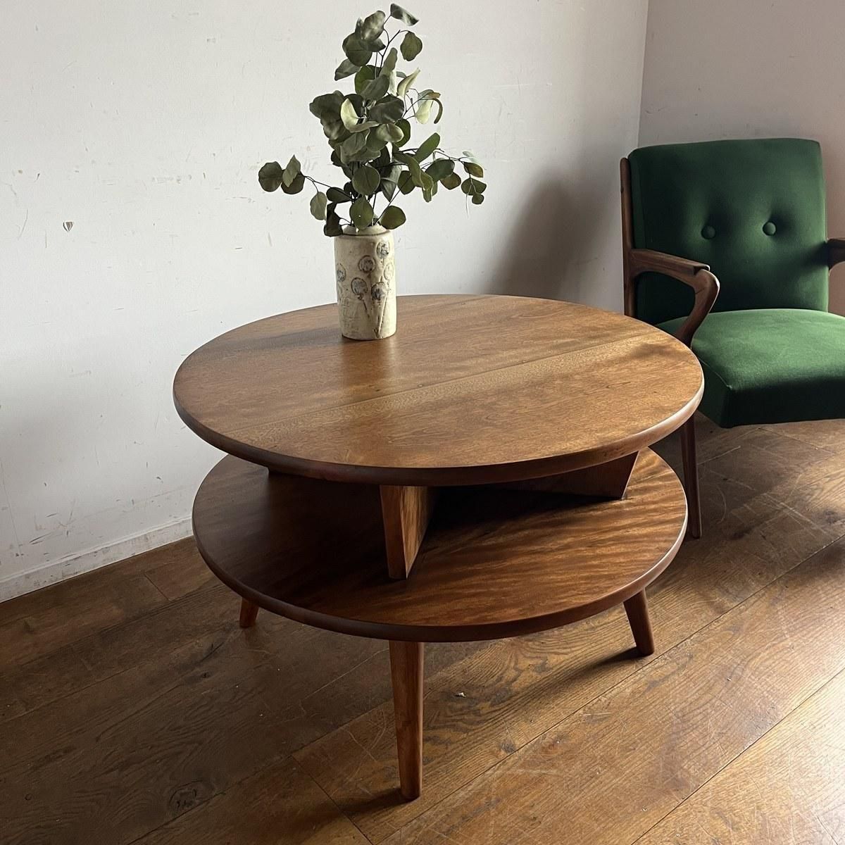 ミズメザクラの丸ティーテーブル