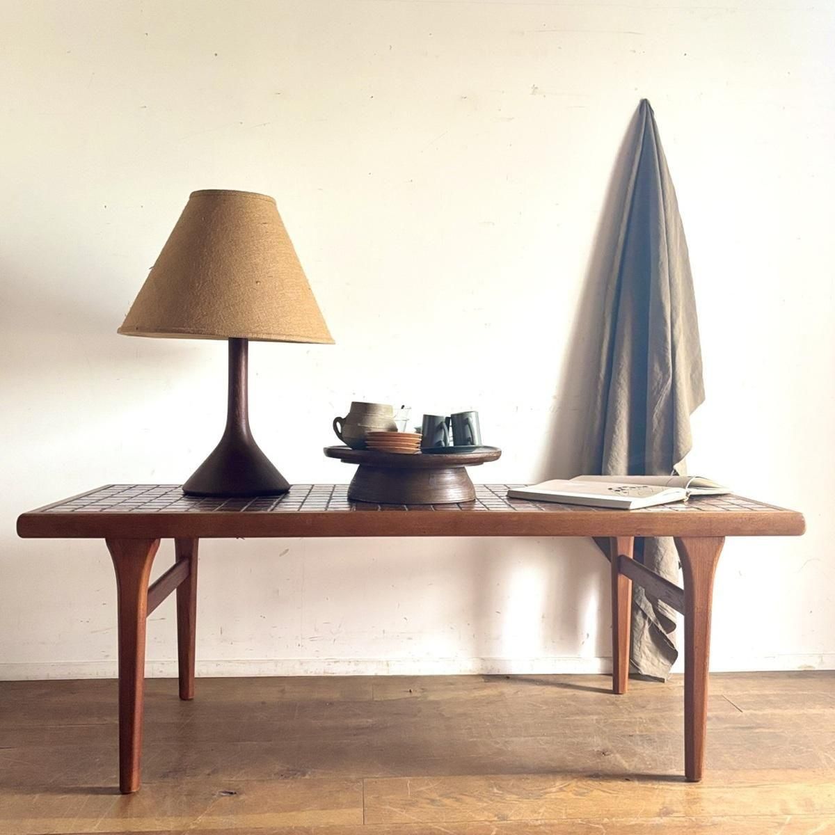 昭和中期　ちゃぶ台　ヴィンテージ 昭和レトロ折畳厚材重量有丸ちゃぶ台 昭和中期 古録展 送料別 H