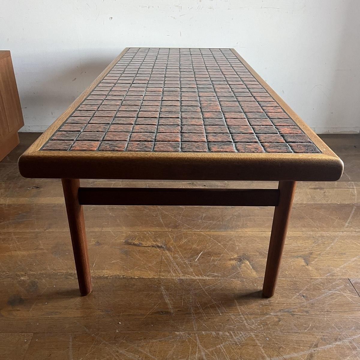 北欧ヴィンテージ タイルコーヒーテーブル - 古家具・古道具