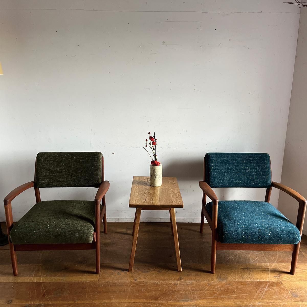 楢(ナラ)とブナ材のカフェテーブル 古道具 古家具 丸テーブル 店舗什器