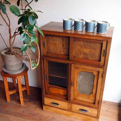 茶だんす（食器棚） - 古家具・古道具 アンティーク家具 kubu（クブ）