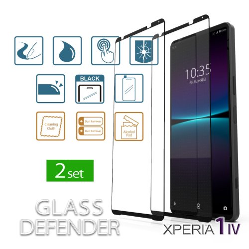 <img class='new_mark_img1' src='https://img.shop-pro.jp/img/new/icons1.gif' style='border:none;display:inline;margin:0px;padding:0px;width:auto;' />【2 set】 GLASS DEFENDER for 「XPERIA 1 IV」 (SILK PRINT-2.5D)
