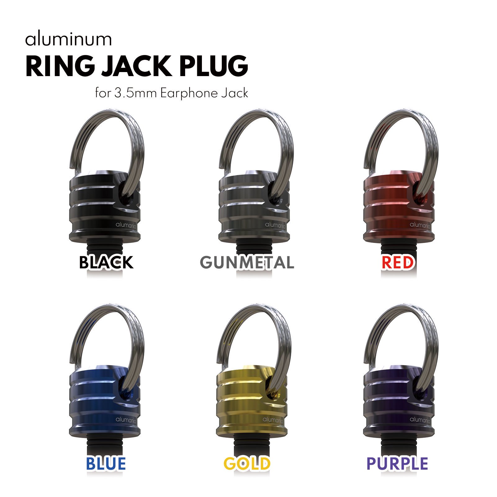 <img class='new_mark_img1' src='https://img.shop-pro.jp/img/new/icons1.gif' style='border:none;display:inline;margin:0px;padding:0px;width:auto;' />aluminum RING JACK PLUG for 3.5mm Earphone Jack