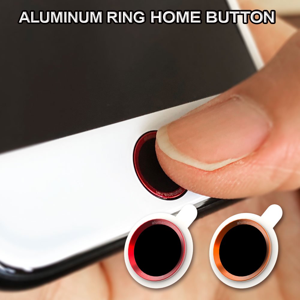 alumania アルミリングホームボタン【ホワイトベース】iPhone,XPERIA