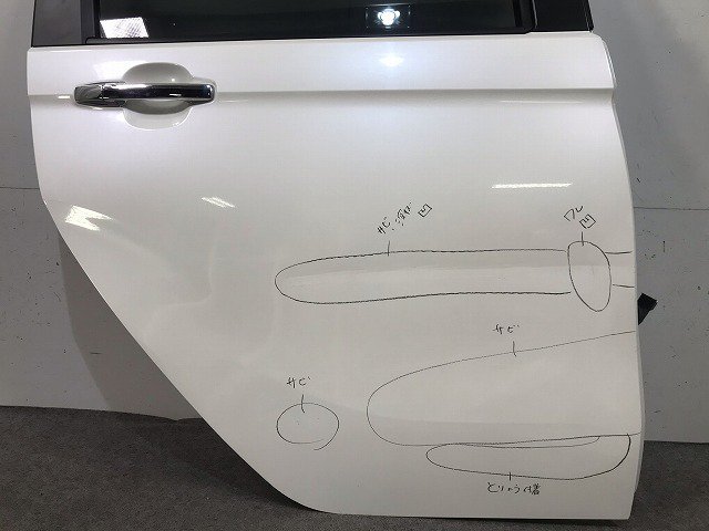 N-WGN/Nワゴン JH1/JH2 純正 右リアドア ガラスバイザー内張り付 パール ホンダ(110641)