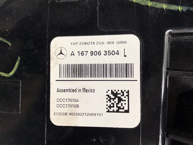 GLE W167 純正 左 テールランプ/ライト/レンズ LED A 167 906 3504/A1679063504 メルセデスベンツ(129425)