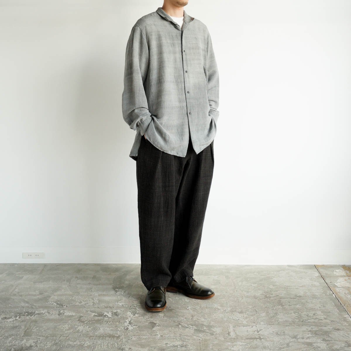 COLINA Sashiko W-Tuck Pants - スラックス