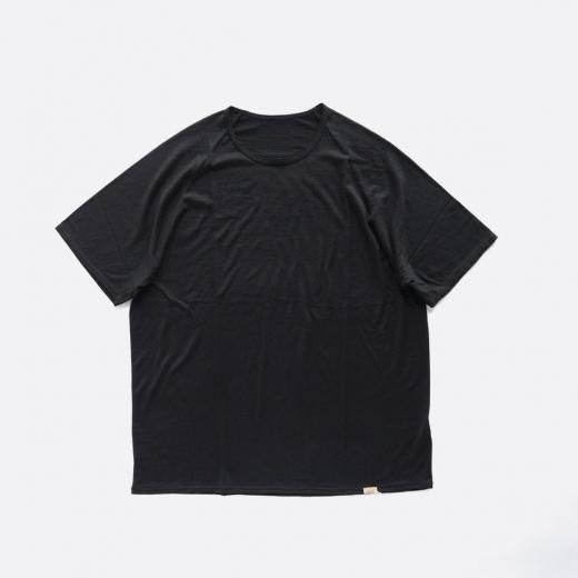 SUPER120S WASHABLE WOOL NEW S/S TEE  