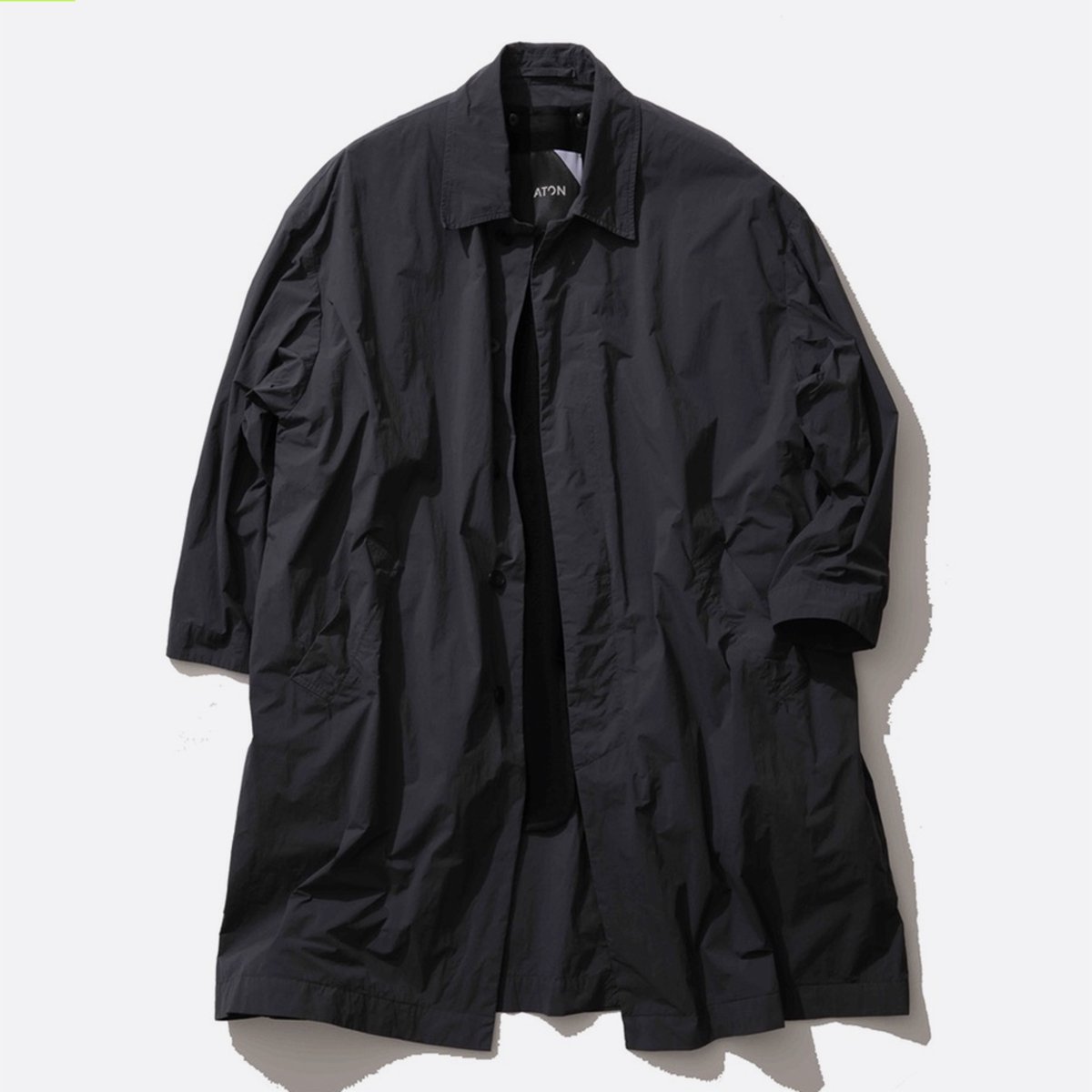 最安値 ATON AIR VENTILE BALMACAAN COAT - ステンカラーコート