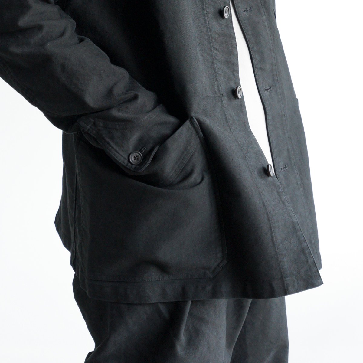 BLACK MOLESKIN COVERALL JACKET - 香川県高松市のセレクトショップ IHATOVE（イーハトーブ）  A.PRESSE,NEPENTHES,NICENESS,PORTER CLASSIC,WIRROWの通販