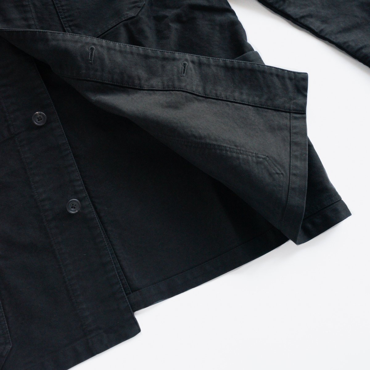 BLACK MOLESKIN COVERALL JACKET - 香川県高松市のセレクトショップ IHATOVE（イーハトーブ）  A.PRESSE,NEPENTHES,NICENESS,PORTER CLASSIC,WIRROWの通販