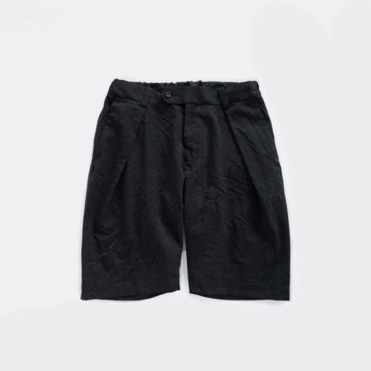 -22SS先行受注- WASHABLE WOOL TROPICAL TUCK SHORTS