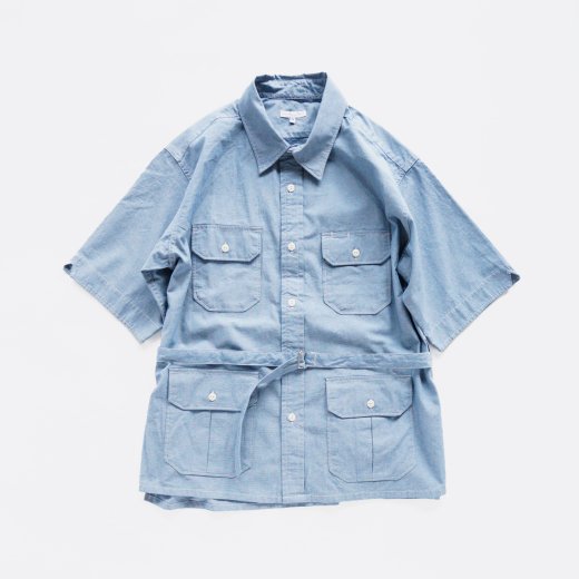 <img class='new_mark_img1' src='https://img.shop-pro.jp/img/new/icons39.gif' style='border:none;display:inline;margin:0px;padding:0px;width:auto;' />S/S BUSH SHIRT - COTTON CHAMBRAY