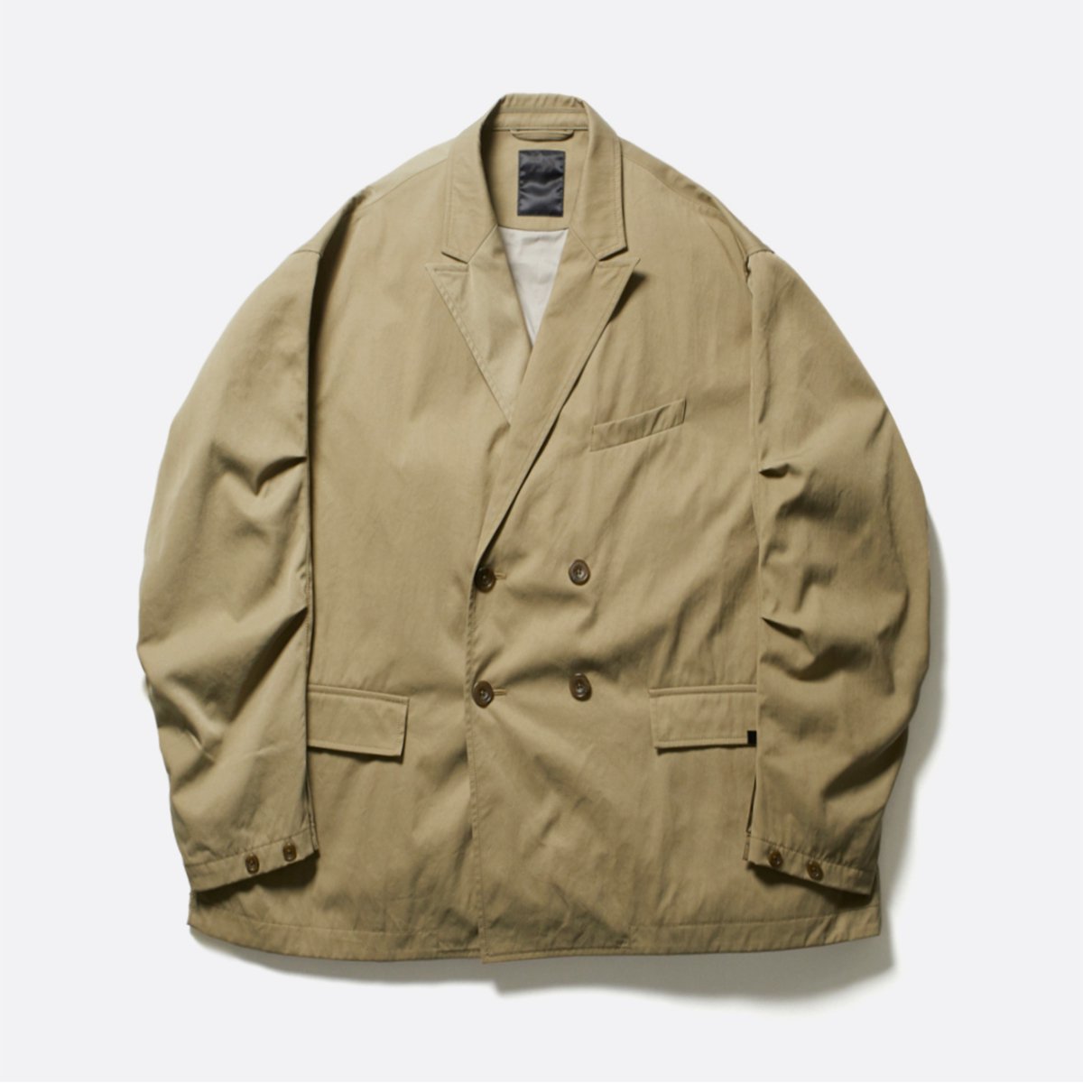 TECH DOUBLE-BREASTED JACKET TWILL-