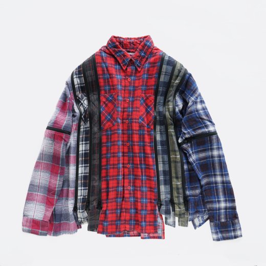 <img class='new_mark_img1' src='https://img.shop-pro.jp/img/new/icons1.gif' style='border:none;display:inline;margin:0px;padding:0px;width:auto;' />FLANNEL SHIRT -> 7 CUTS ZIPPED WIDE SHIRT 