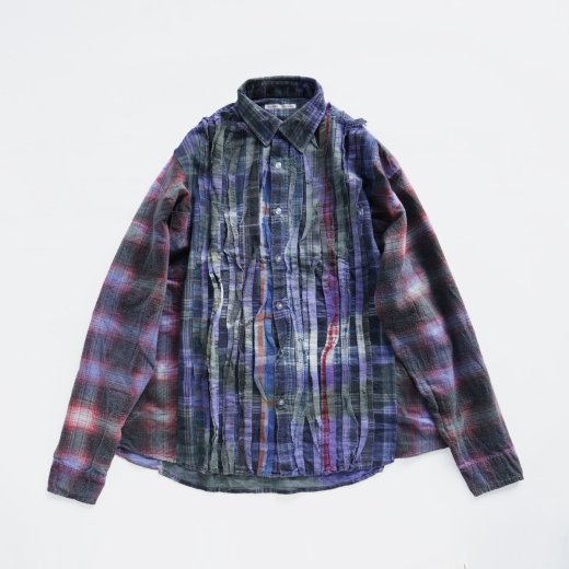 <img class='new_mark_img1' src='https://img.shop-pro.jp/img/new/icons1.gif' style='border:none;display:inline;margin:0px;padding:0px;width:auto;' />FLANNEL SHIRT -> RIBBON WIDE SHIRT  / TIE DYE