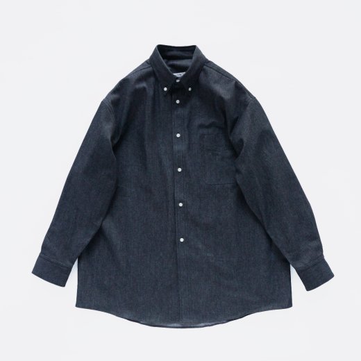 <img class='new_mark_img1' src='https://img.shop-pro.jp/img/new/icons1.gif' style='border:none;display:inline;margin:0px;padding:0px;width:auto;' />90's FIT UK BLACK DENIM BUTTON DOWN SHIRT