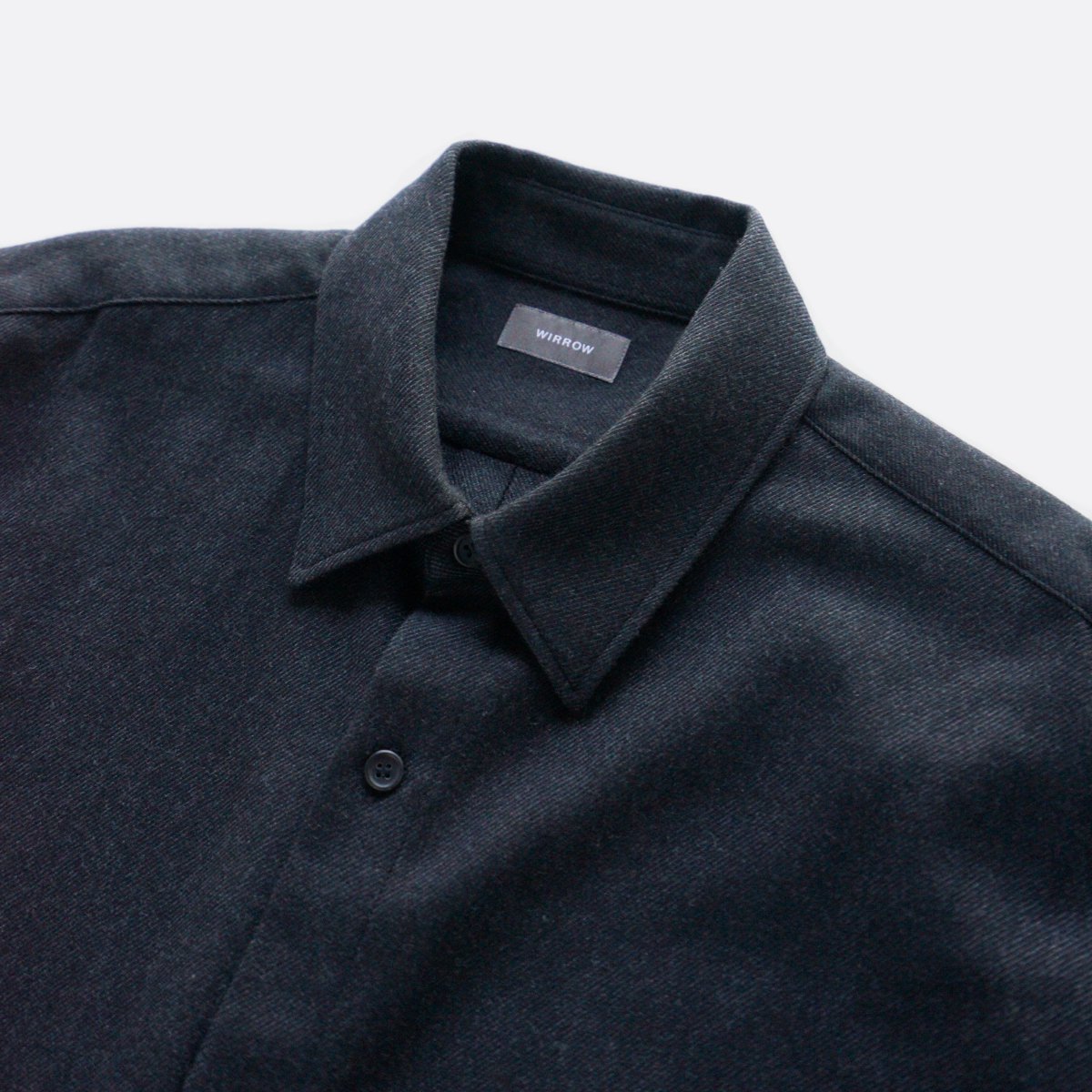 wirrow BOTANY WOOL REGULAR COLLAR SHIRT | labiela.com