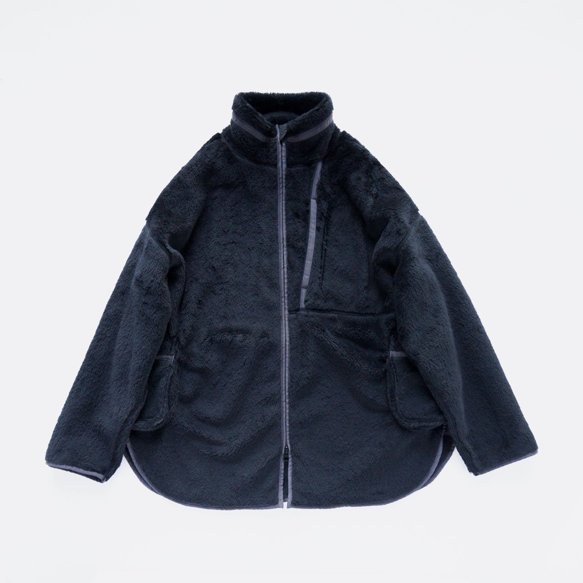 HIGH LOFT FLEECE SHIRT JACKET  BLACK