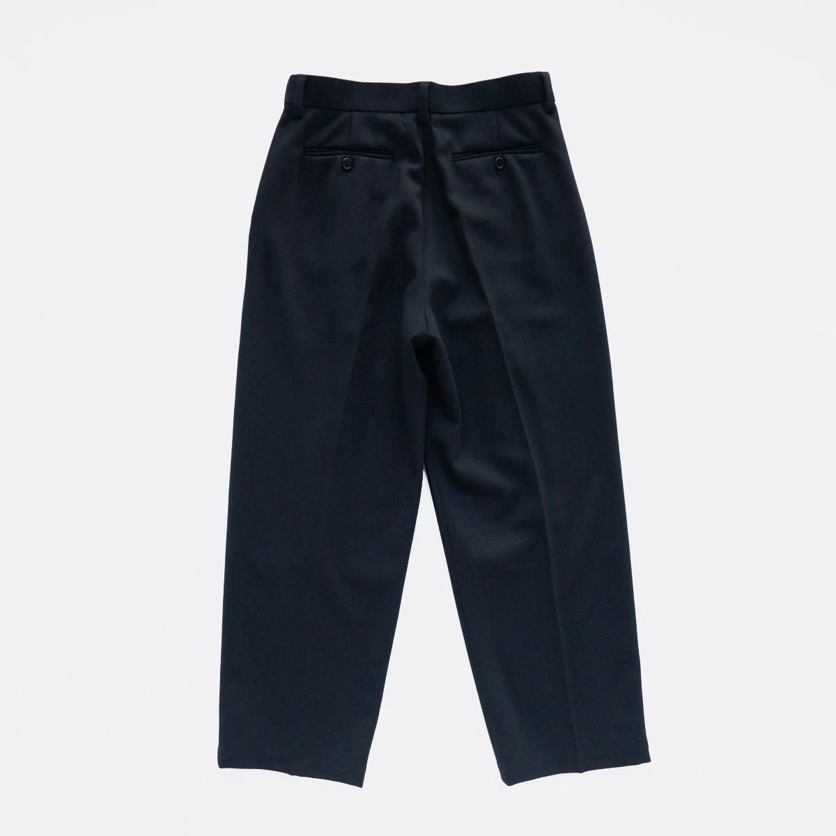 WIRROW Wool serge wide tapered slacks