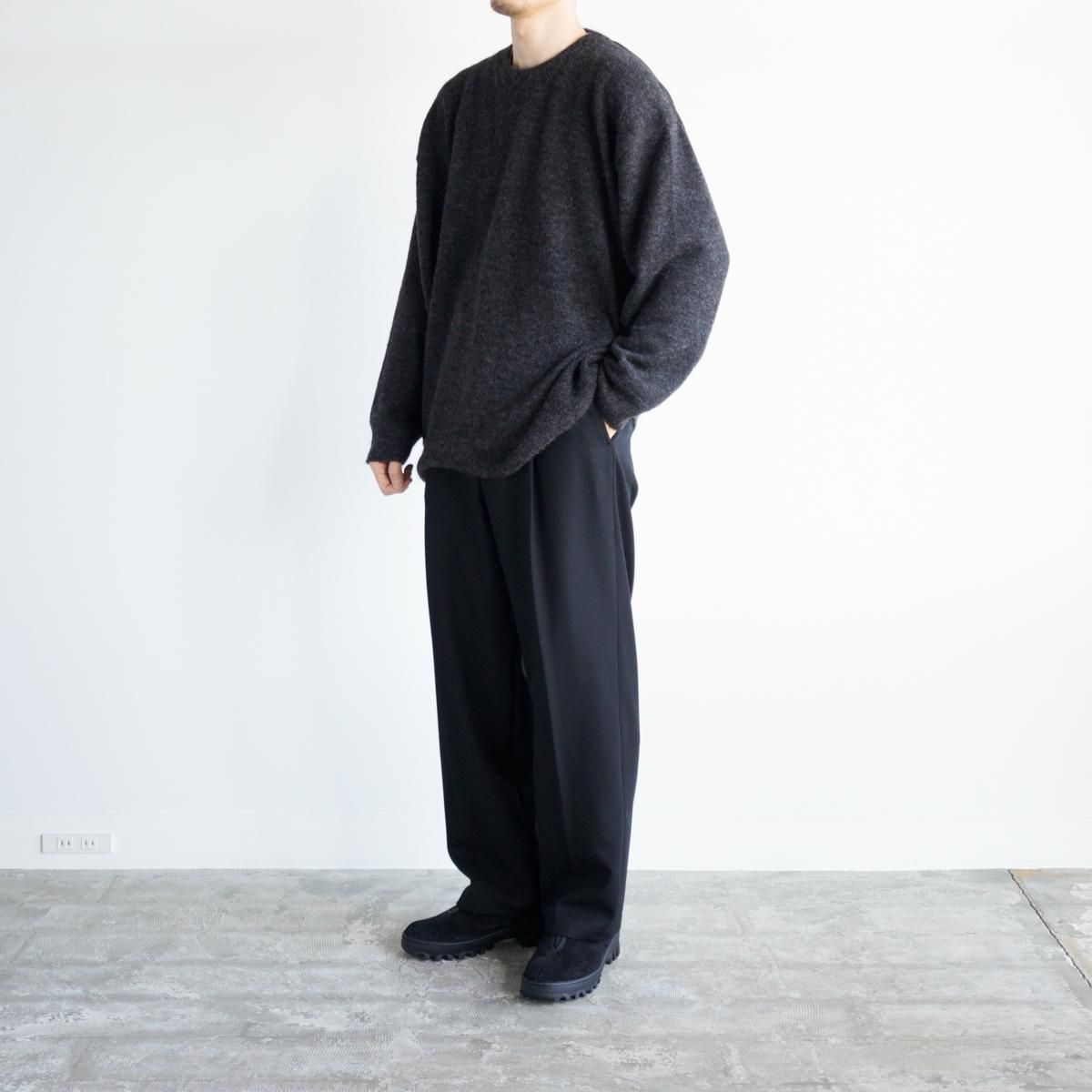 WIRROW Wool wide tepered slacks(unisex)