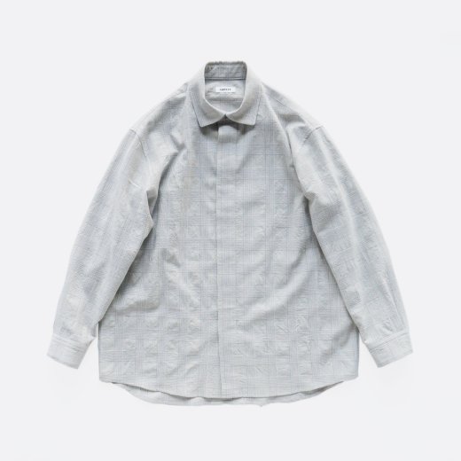 <img class='new_mark_img1' src='https://img.shop-pro.jp/img/new/icons1.gif' style='border:none;display:inline;margin:0px;padding:0px;width:auto;' />WOOL COTTON SUCKER WIDE SPREAD COLLAR SHIRTS