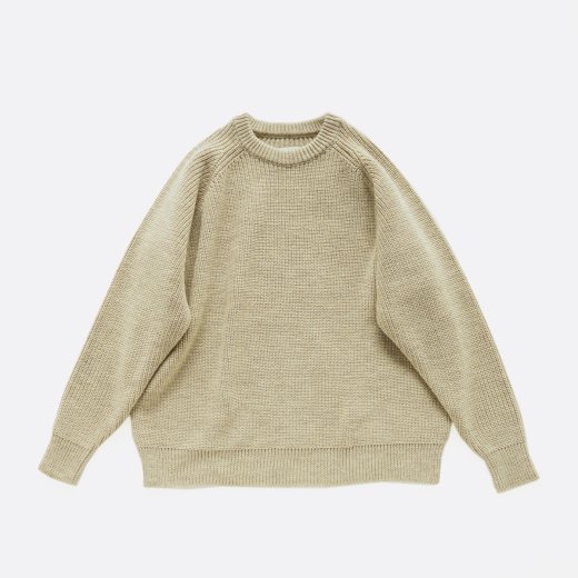 <img class='new_mark_img1' src='https://img.shop-pro.jp/img/new/icons1.gif' style='border:none;display:inline;margin:0px;padding:0px;width:auto;' />NATURAL WOOL HEAVY FISHERMAN CREW SWEATER 