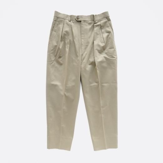 FRENCH ARMY CHINO 2-TUCK WIDE TAPERED SLACKS