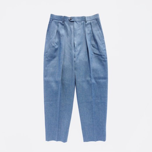 <img class='new_mark_img1' src='https://img.shop-pro.jp/img/new/icons1.gif' style='border:none;display:inline;margin:0px;padding:0px;width:auto;' />SHUTTLE DENIM 2-TUCK WIDE TAPERED SLACKS 