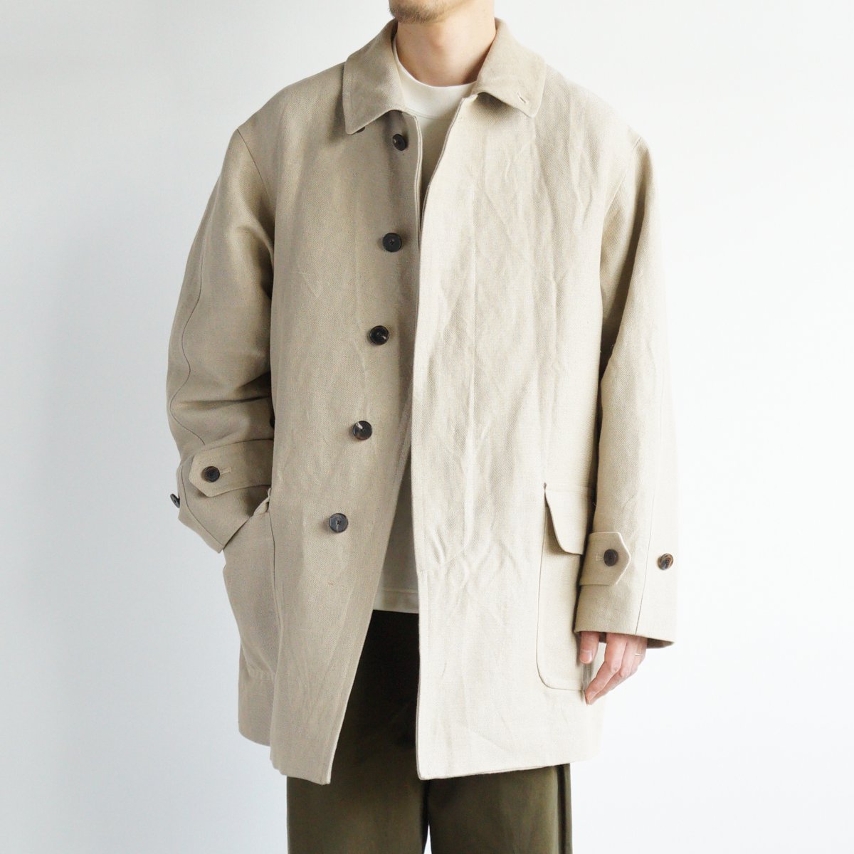 LINEN HALF COAT   香川県高松市のセレクトショップ IHATOVE